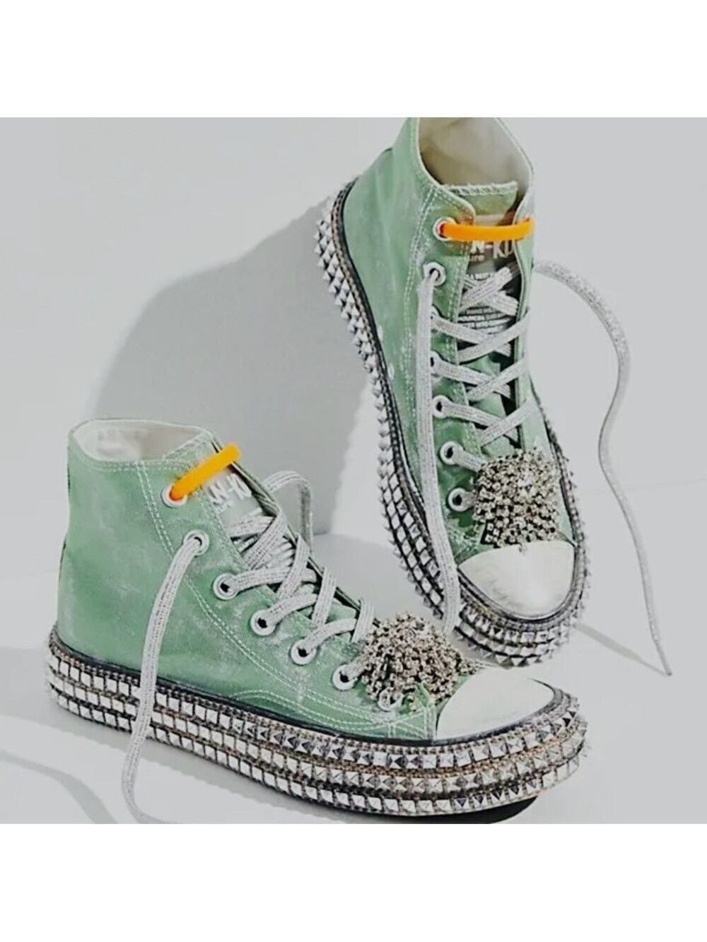 101. FREE PEOPLE Nan ku sneakers revolve green euro Size 37 - Picture 1 of 6